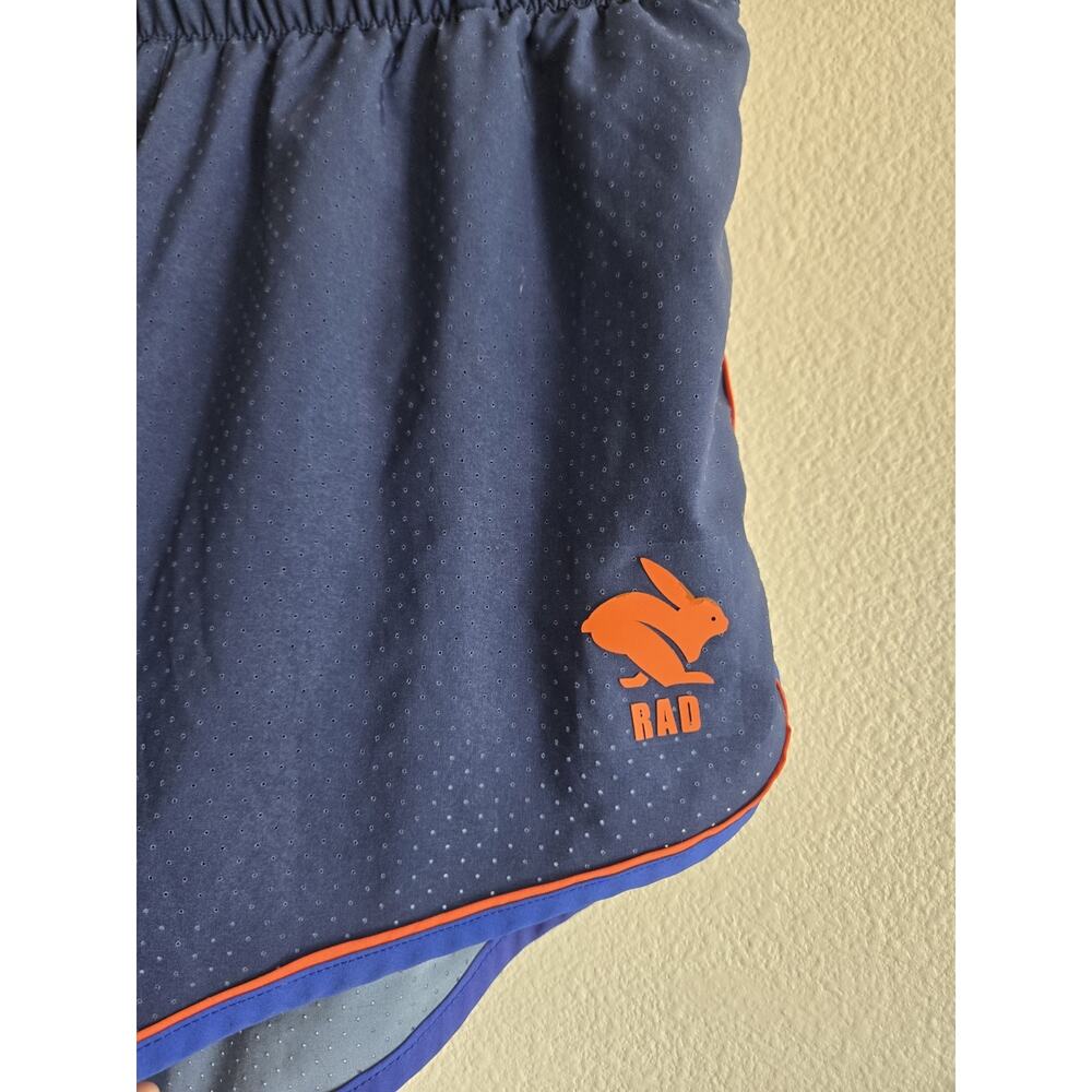 Rabbit RAD Performance Running Shorts Navy Blue Lined Quick Dry Medium Training - Picture 3 of 10